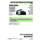 Sony HDR-SR5, HDR-SR5C, HDR-SR5E, HDR-SR7, HDR-SR7E, HDR-SR8, HDR-SR8E Service Manual