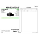 Sony HDR-TD10, HDR-TD10E Service Manual