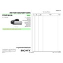 Sony HDR-TD20, HDR-TD20E, HDR-TD20V, HDR-TD20VE Service Manual