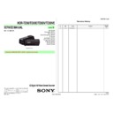 Sony HDR-TD30, HDR-TD30E, HDR-TD30V, HDR-TD30VE Service Manual