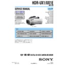 Sony HDR-UX1, HDR-UX1E (serv.man2) Service Manual