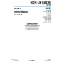 Sony HDR-UX1, HDR-UX1E (serv.man7) Service Manual