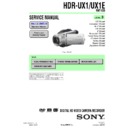 Sony HDR-UX1, HDR-UX1E Service Manual