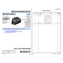 Sony HDR-XR150, HDR-XR150E, HDR-XR155E (serv.man2) Service Manual