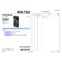 Sony MHS-TS22 Service Manual