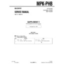 Sony MPK-PHB (serv.man2) Service Manual
