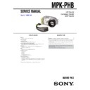 Sony MPK-PHB Service Manual