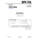 Sony MPK-THA (serv.man2) Service Manual