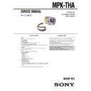 Sony MPK-THA Service Manual
