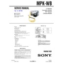 Sony MPK-WB Service Manual