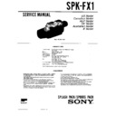 Sony SPK-FX1 Service Manual