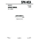 Sony SPK-HCA (serv.man2) Service Manual