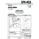 Sony SPK-HCA (serv.man3) Service Manual