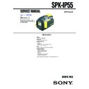 Sony SPK-IP55 Service Manual