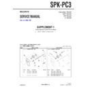 Sony SPK-PC3 (serv.man2) Service Manual