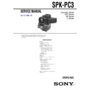 Sony SPK-PC3 Service Manual