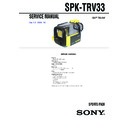 Sony SPK-TRV33 Service Manual