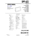 Sony DPF-A72 Service Manual