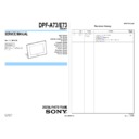 Sony DPF-A73, DPF-E73 Service Manual