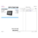 Sony DPF-C1000, DPF-C700 Service Manual