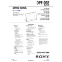 Sony DPF-D92 Service Manual
