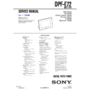 Sony DPF-E72 Service Manual
