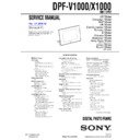 Sony DPF-V1000, DPF-X1000 Service Manual