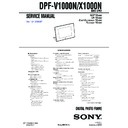 Sony DPF-V1000N, DPF-X1000N Service Manual