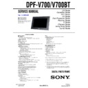 Sony DPF-V700, DPF-V700BT Service Manual