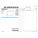 Sony DPF-VR100, DPF-XR100, DPF-XR80 Service Manual