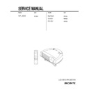 Sony IFU-HS1, RM-PJHS1, SU-HS1, VPL-HS1, VPL-HS1FP Service Manual