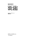 Sony RM-PJ2, VPL-CS7, VPL-ES2 Service Manual