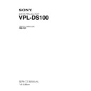 Sony RM-PJ2, VPL-DS100 Service Manual