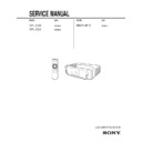 Sony RM-PJM10, VPL-CS2, VPL-CX1 Service Manual