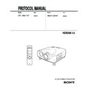 Sony RM-PJVW10, VPL-VW11HT (serv.man2) Service Manual