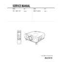Sony RM-PJVW10, VPL-VW11HT Service Manual