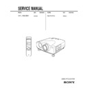 Sony RM-PJVW10, VPL-VW12HT Service Manual