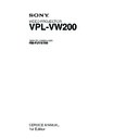Sony RM-PJVW200, VPL-VW200 Service Manual