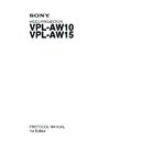 Sony VPL-AW10, VPL-AW15 (serv.man2) Service Manual