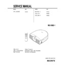 Sony VPL-HS10, VPLL-CT10, VPLL-CW10 Service Manual
