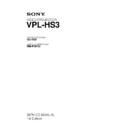 Sony VPL-HS3 Service Manual