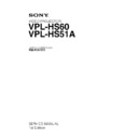 Sony VPL-HS51A, VPL-HS60 Service Manual