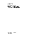 Sony VPL-HS51A Service Manual