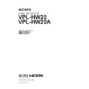Sony VPL-HW20, VPL-HW20A Service Manual