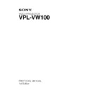 Sony VPL-VW100 Service Manual