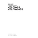 Sony VPL-VW85, VPL-VW90ES Service Manual