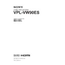 Sony VPL-VW90ES Service Manual