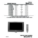 Sony KD-30XS955 Service Manual