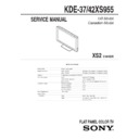 Sony KDE-37XS955, KDE-42XS955 Service Manual