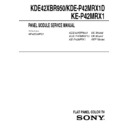 Sony KDE-42XBR950, KDE-P42MRX1, KE-P42MRX1 Service Manual